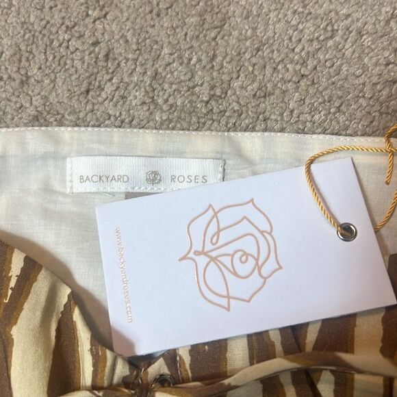 BNWT - BACKYARD ROSES PAXTON BROWN ZEBRA CORSET TOP - Picture 9 of 10